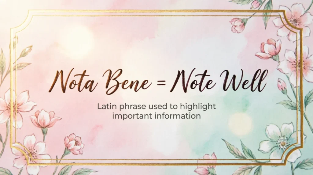 What Does NB Mean?