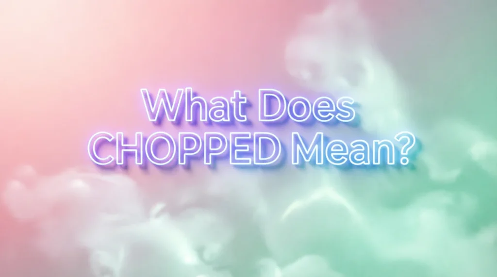 What Does Chopped Mean?